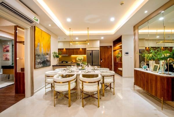 Căn hộ mẫu The Emerald Golf View được thiết kế theo phong cách sang trọng.