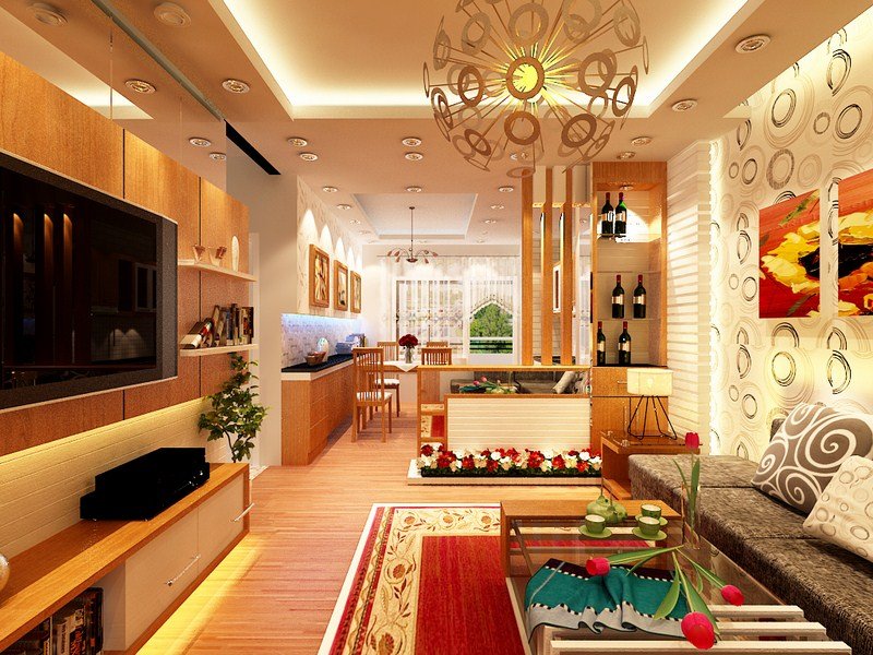 Trang trí phòng khách bằng nội thất gỗ tự nhiên Trang trí phòng khách bằng nội thất gỗ tự nhiên