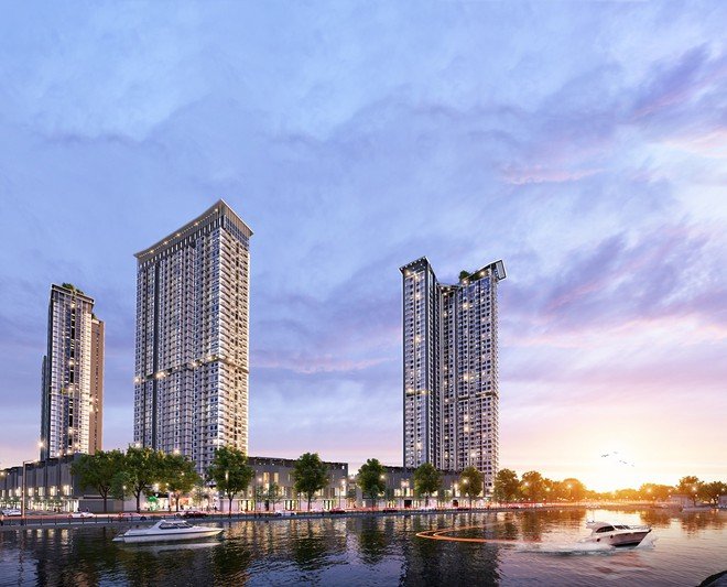 Phân khu nghỉ dưỡng Sky Oasis nằm ven hồ Vịnh Đảo rộng hơn 50 ha