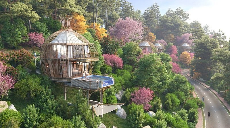 Mô hình 5 Biệt thự nghỉ dưỡng Sakana Resort Hòa Bình